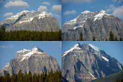 07 Mount Temple West, South And East Faces Morning From Trans Canada Highway Driving Between Banff And Lake Louise in Summer.jpg